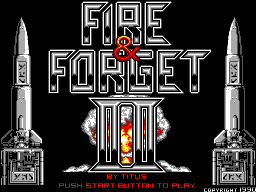 Fire & Forget II (Europe) Title Screen
